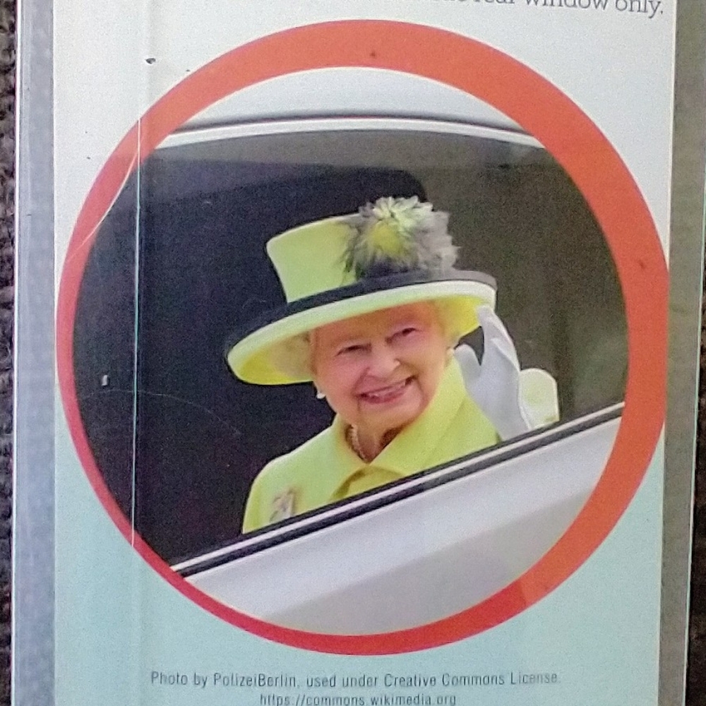 Queen Elizabeth Car Window Clings by Joy Riders~~~~Love Her!
